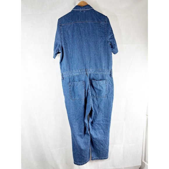 Everlane The Super Soft Organic Cotton Coverall Size 16 Dark Blue Wash - Picture 6 of 10